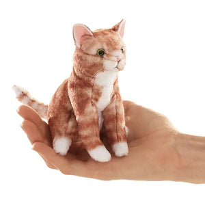 Folkmanis Finger Puppet - Orange Tabby Cat - Treasure Island Toys