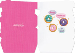 Greeting Card Birthday - Scratch N' Sniff Box of Donuts