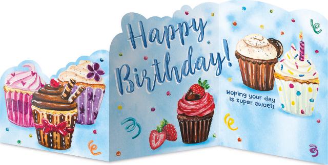 Greeting Card Birthday - Cupcake - Treasure Island Toys