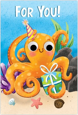 Greeting Card Enclosure - Octopus - Treasure Island Toys