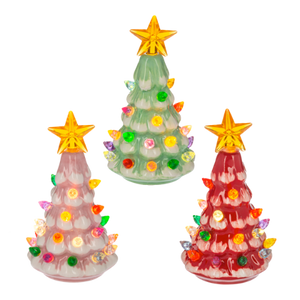 LED Retro Light-up Mini Christmas Tree Shimmers - Treasure Island Toys