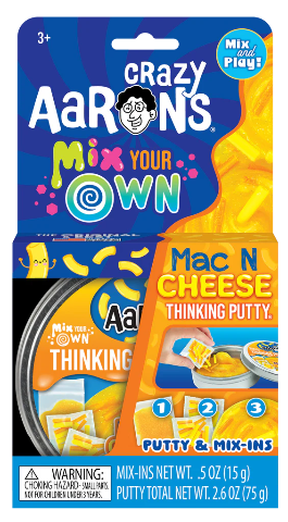 Crazy Aaron's Thinking Putty Mix Your Own - Mac & Cheese - Treasure Island Toys