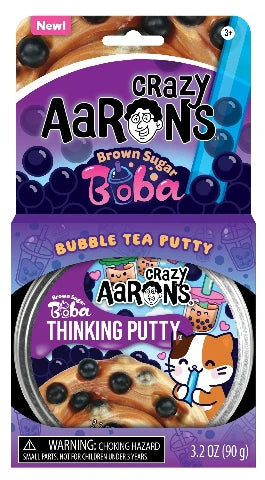 Crazy Aaron's Thinking Putty - Brown Sugar Boba Tea - Treasure Island Toys