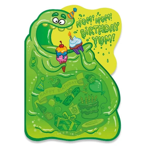 Greeting Card Birthday - Blob Party Neon