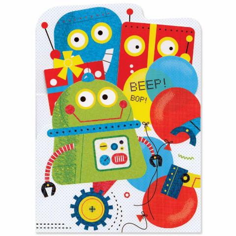 Greeting Card Birthday - Robots - Treasure Island Toys