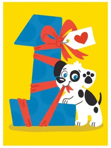 Greeting Card Birthday - Puppy 1 Year Old - Treasure Island Toys
