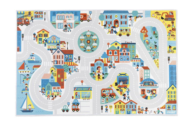 Janod Cross Roads City Play Mat - Treasure Island Toys