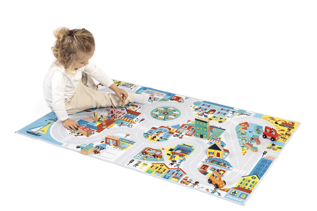Janod Cross Roads City Play Mat - Treasure Island Toys