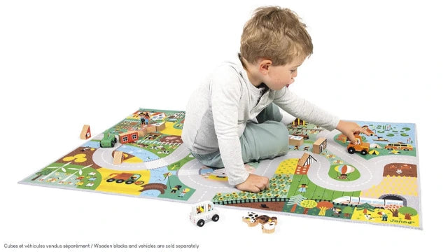 Janod Cross Roads Countryside Play Mat - Treasure Island Toys