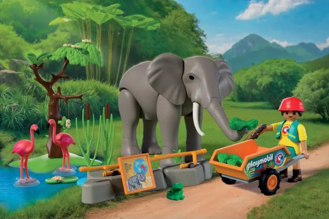 Playmobil Promo Pack Elephant with Zookeeper