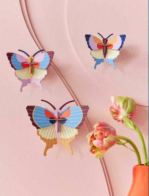 Studio Roof Plum Fringe Butterflies, Set of 3