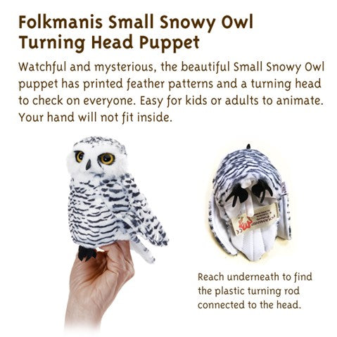 Folkmanis Puppet - Snowy Owl, Small