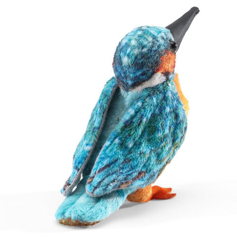 Folkmanis Finger Puppet - Common Kingfisher - Treasure Island Toys