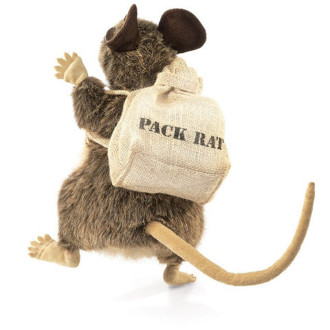 Folkmanis Puppet - Rat with a Backpack - Treasure Island Toys