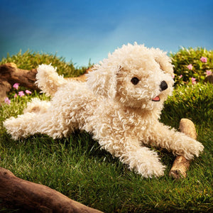 Folkmanis Puppet - White Poodle Puppy - Treasure Island Toys