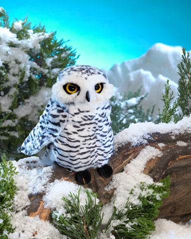 Folkmanis Puppet - Snowy Owl, Small - Treasure Island Toys