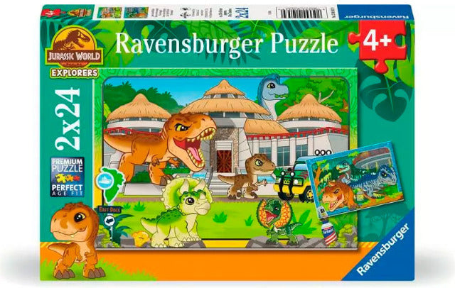 Ravensburger Puzzle 2 x 24 Piece, Jurassic World Explorers - Treasure Island Toys