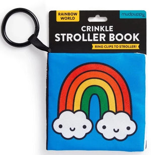 Galison Mudpuppy Crinkle Stroller Book - Rainbow World - Treasure Island Toys