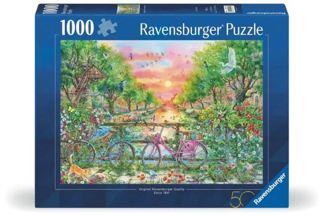 Ravensburger Puzzle 1000 Piece, 50th Anniversary: Dreamy Bikes in Amsterdam