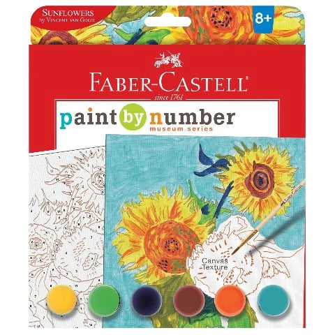 Faber-Castell Red Box Paint by Number Museum Series Sunflowers - Treasure Island Toys