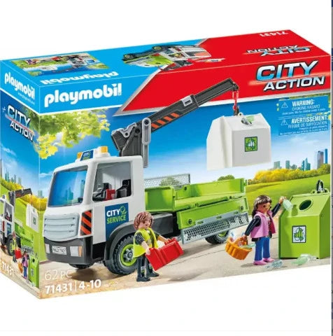 Playmobil City Action Glass Recycle Truck with Container - Treasure Island Toys