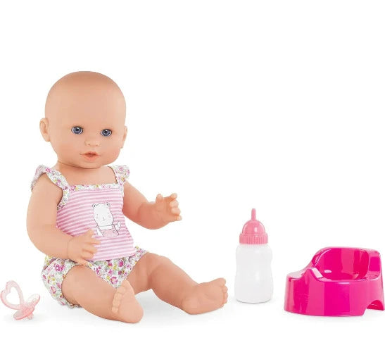 Corolle Doll Mon Grand - Drink-and-Wet Bath Baby Emma - Treasure Island Toys