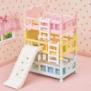 Calico Critters Furniture - Triple Baby Bunk Beds - Treasure Island Toys