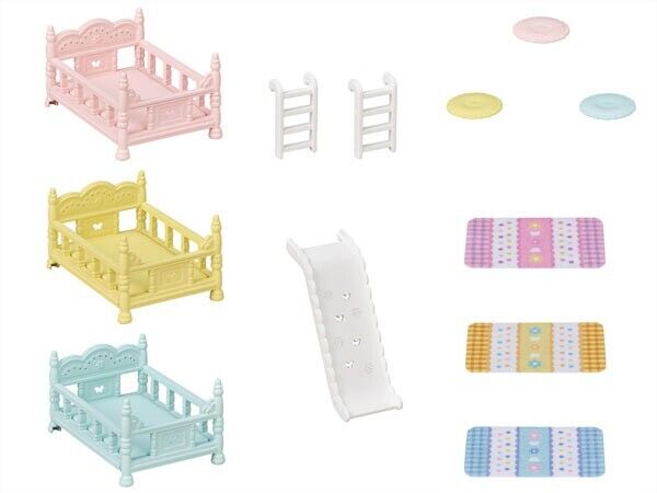 Calico Critters Furniture - Triple Baby Bunk Beds - Treasure Island Toys