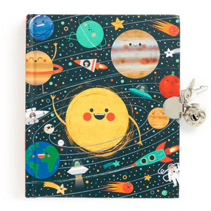 Galison Mudpuppy Locked Diary - Solar System - Treasure Island Toys