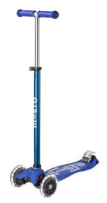 Micro Kickboard Maxi Deluxe Scooter - Blue with LED Wheels - Treasure Island Toys