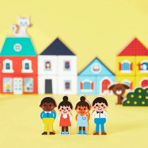 Janod Cross Roads City Blocks - Treasure Island Toys