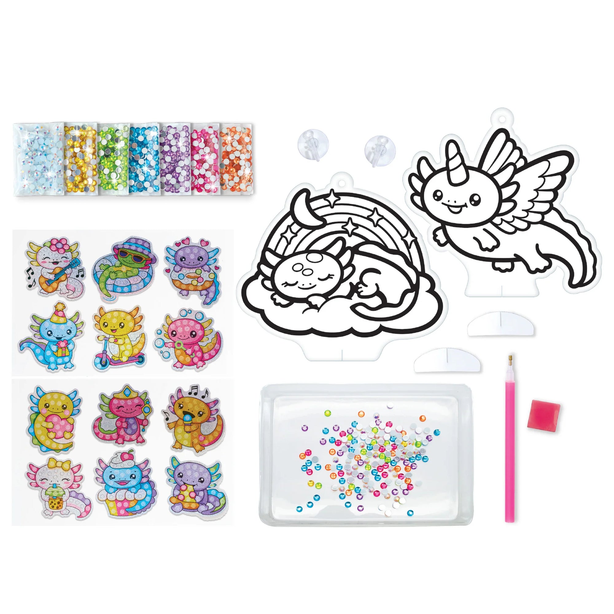 Creativity for Kids Big Gem Diamond Painting Axolotl