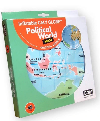 Caly Globes Political World Maxi Inflatable Globe, 42 CM - Treasure Island Toys