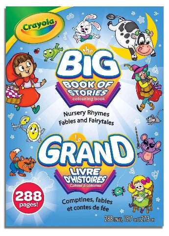 Crayola Colouring Book Big Book of Stories, 288 Pages - Treasure Island Toys