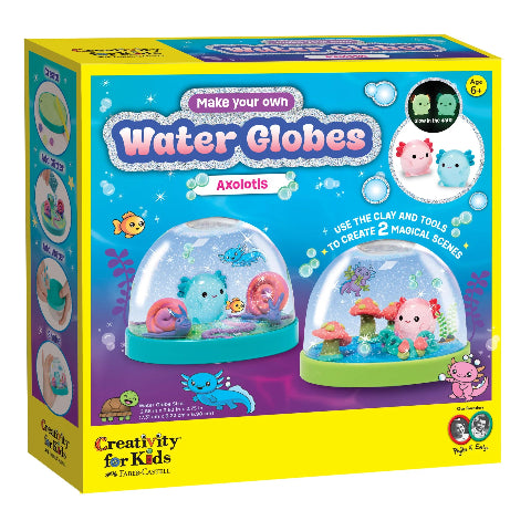 Creativity for Kids Make Your Own Water Globes Axolotls - Treasure Island Toys