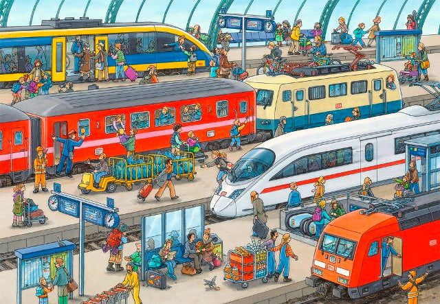 Ravensburger Puzzle 60 Piece, Railway Station - Treasure Island Toys