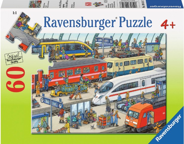 Ravensburger Puzzle 60 Piece, Railway Station - Treasure Island Toys