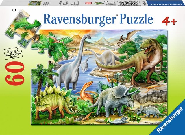 Ravensburger Puzzle 60 Piece, Prehistoric Life - Treasure Island Toys