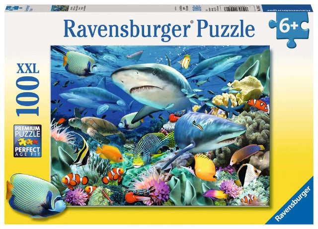 Ravensburger Puzzle 100 Piece, Shark Reef - Treasure Island Toys
