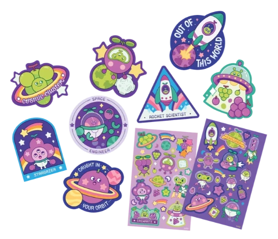 Stickiville Fluffy Cotton Candy Scented Stickers