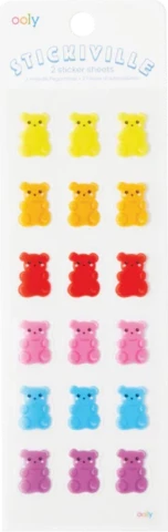 Ooly Stickiville Skinny Stickers Gummy Bears - Treasure Island Toys