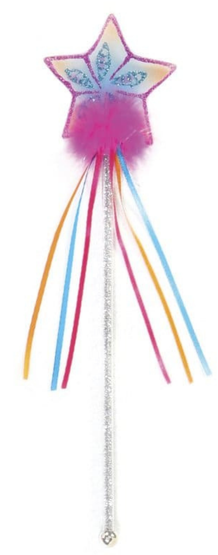 Great Pretenders Wand - Glitter Rainbow Multi/Fuchsia - Treasure Island Toys