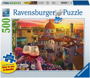 Ravensburger Puzzle 500 Piece, Cozy Wine Terrace - Treasure Island Toys