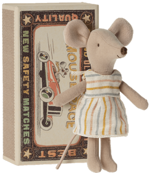 Maileg Mice Big Sister Mouse in Matchbox - Treasure Island Toys
