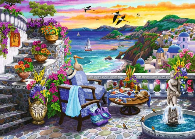 Ravensburger Puzzle 300 Piece, Santorini Sunset - Treasure Island Toys