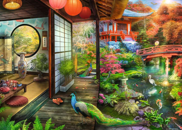 Ravensburger Puzzle 1000 Piece, Japanese Garden Teahouse - Treasure Island Toys