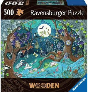 Ravensburger Puzzle Wooden 500 Piece, Fantasy Forest - Treasure Island Toys