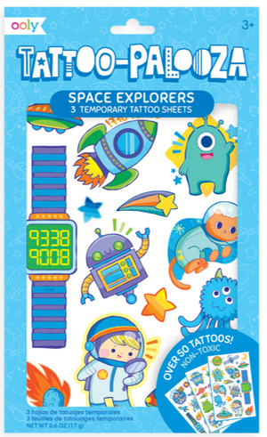 Ooly Tattoo-Palooza Space Explorers - Treasure Island Toys