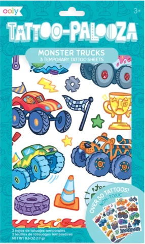 Ooly Tattoo-Palooza Monster Trucks - Treasure Island Toys