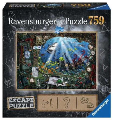 Ravensburger Puzzle Escape 759 Piece, Submarine - Treasure Island Toys